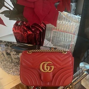 Gucci Small Marmont red bag